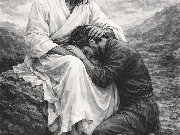 jesus comforting a weeping man museum of exquisities